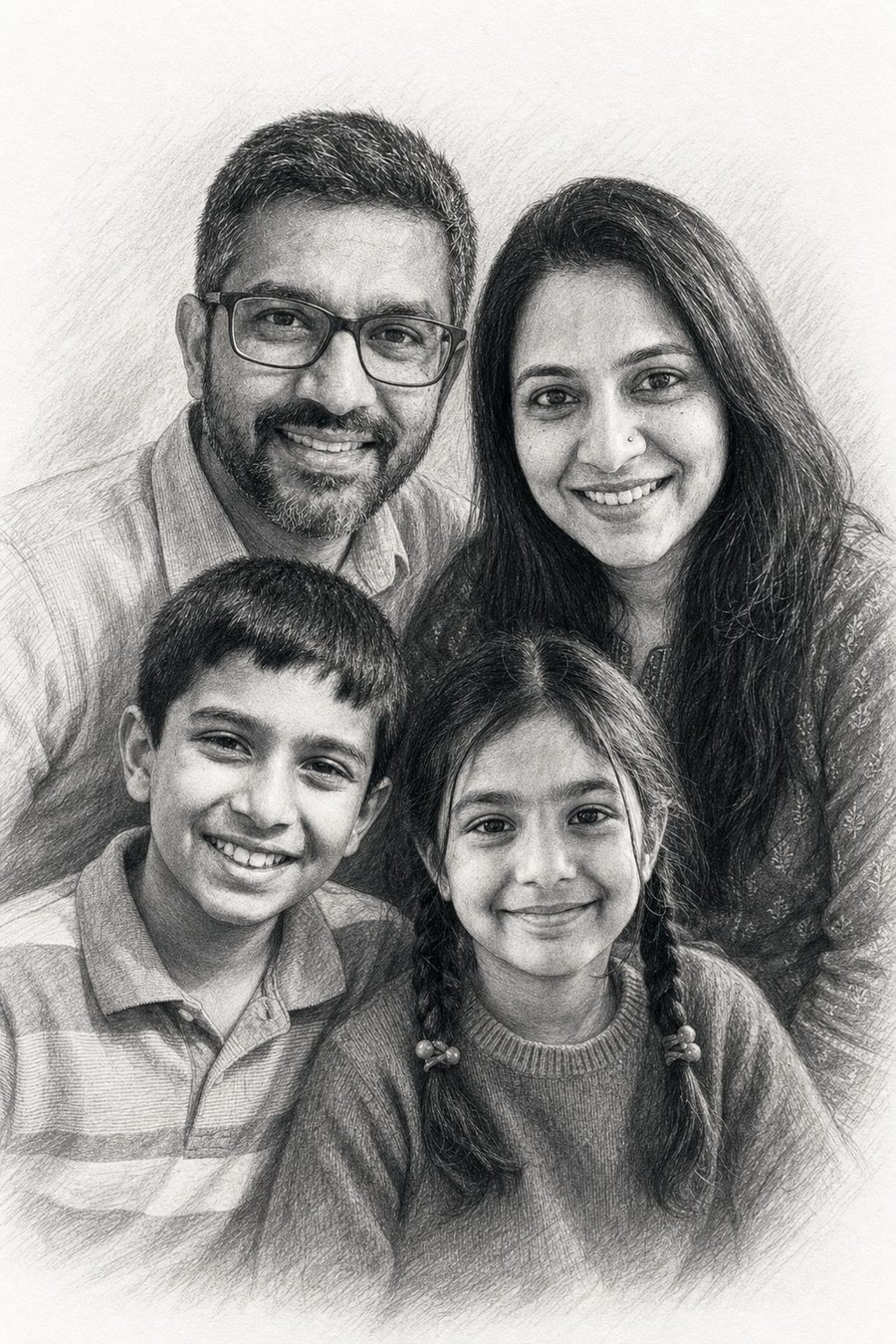 A family of four